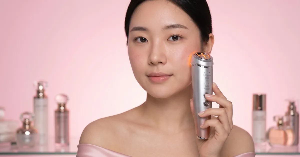 Rfusion Pro - This device combines high frequency (RF), microcurrent (EMS), and LED phototherapy technology. These techniques are aesthetic techniques that help improve skin elasticity, tone facial muscles, and care for various skin conditions