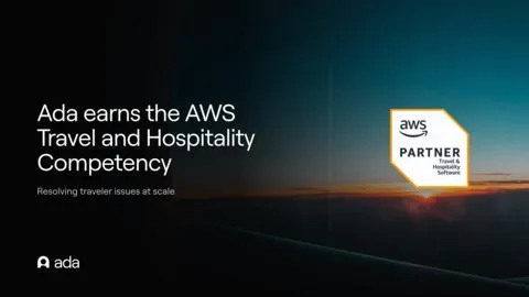 Ada Earns AWS Travel and Hospitality Competency